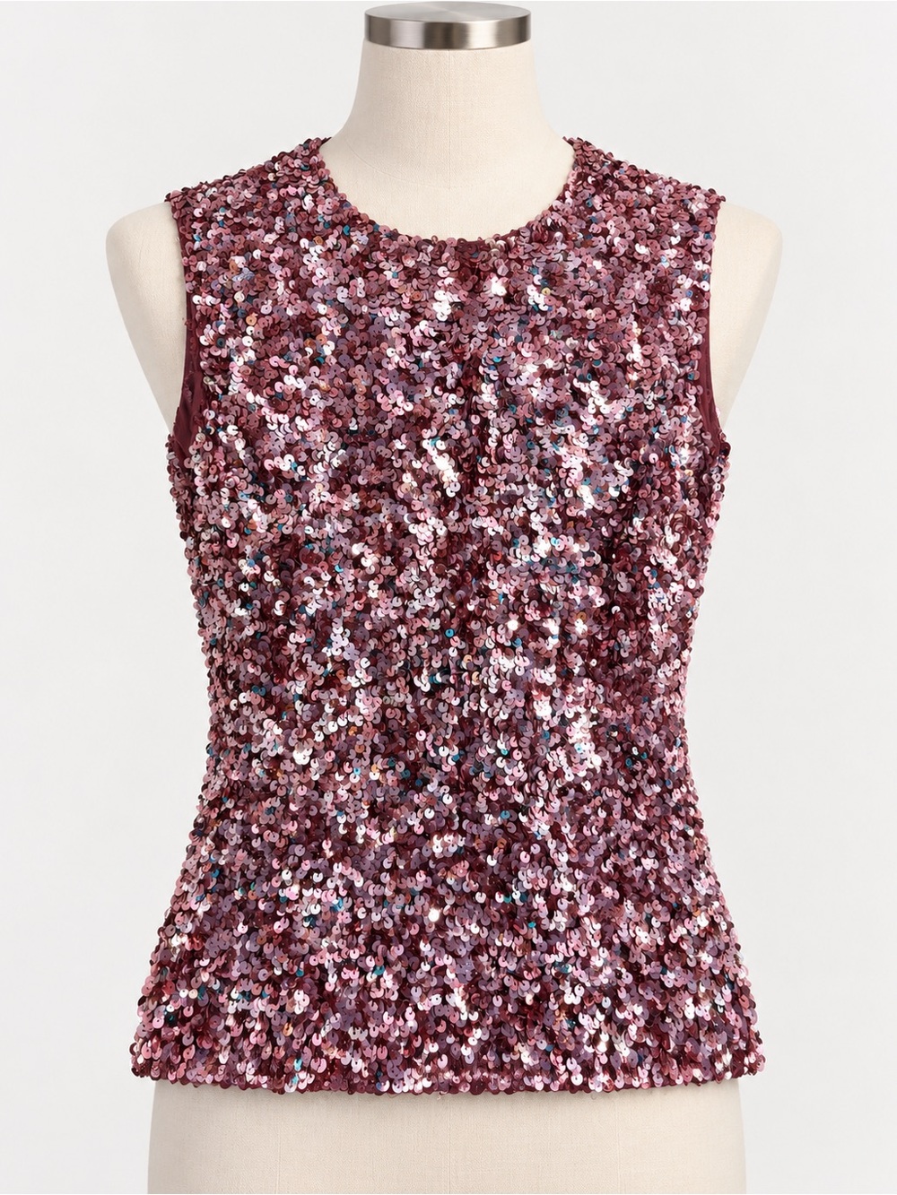 D&G Mauve Pink Sequin Sleeveless Top
